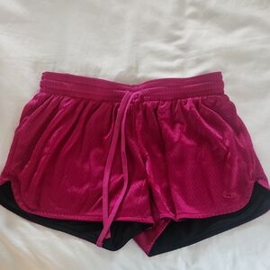 Vibrant Pink Athletic Shorts with Elastic Waistband